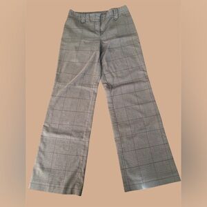 Ann Taylor Gray Plaid Wide Leg Pants